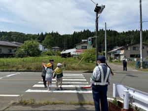 富岡小学校交通安全教室の様子