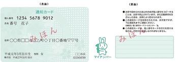 マイナンバーカードが分かるものの写し見本